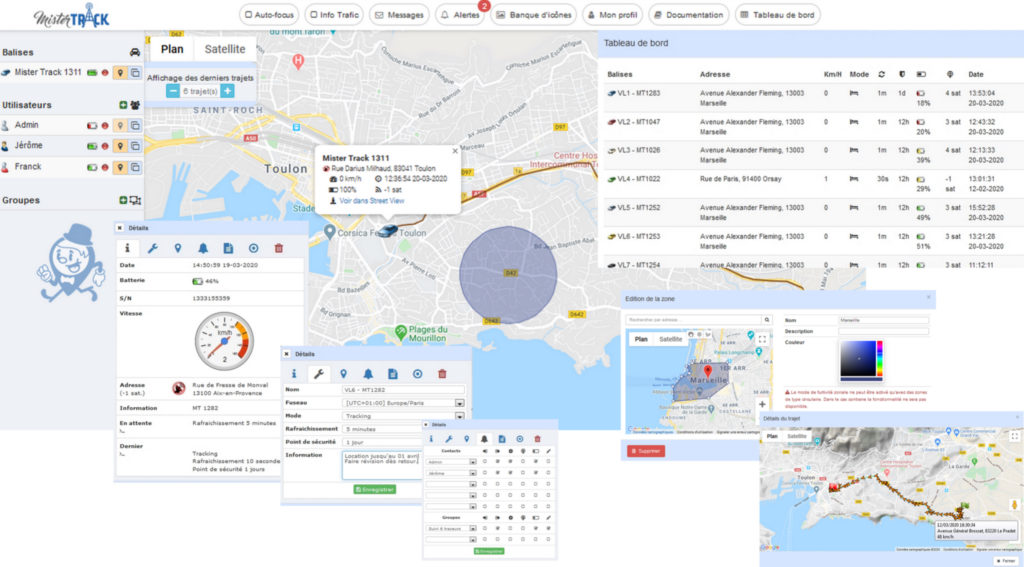 Plateforme suivi gestion de flotte Mister Track