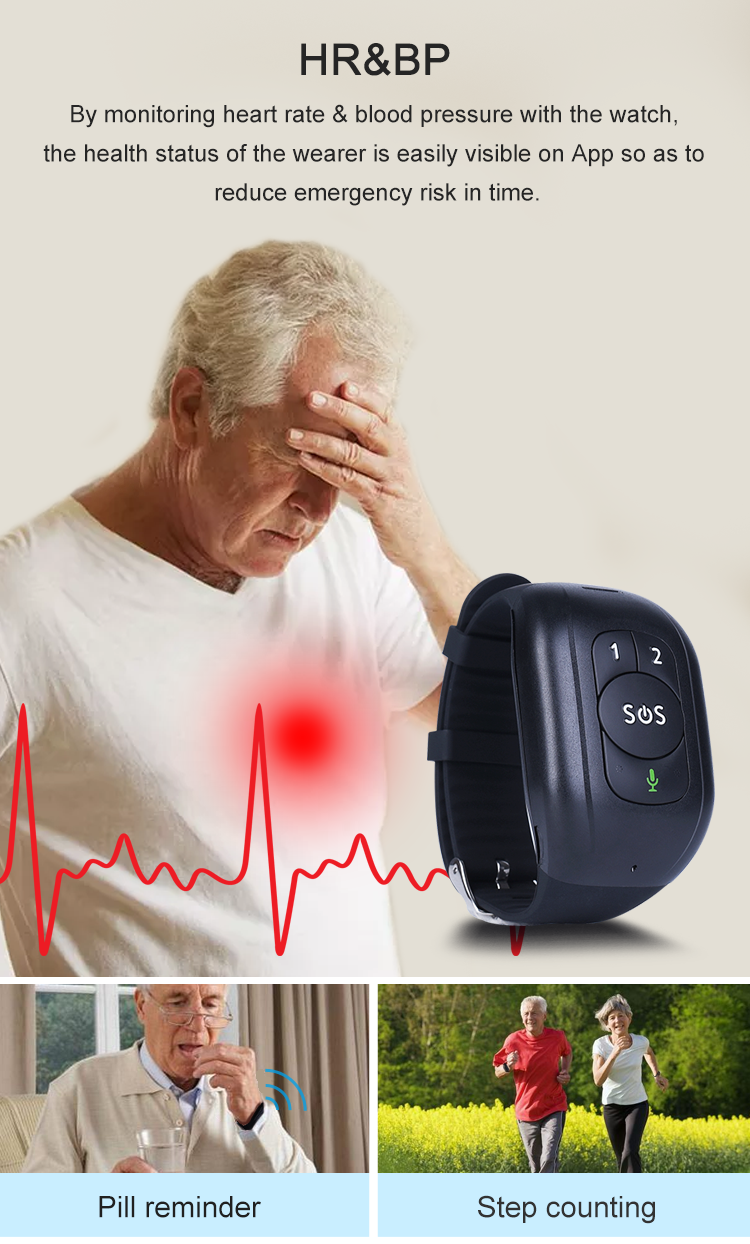 Pulsera localizador GPS con frecuencia cardíaca