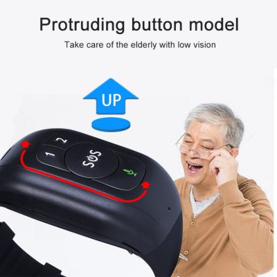 4G video call voice broadcast concise and easy to use cardiac blood  pressure blood oxygen circular elderly health positioning bracelet